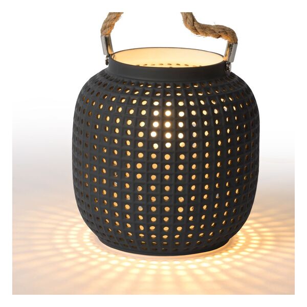 SAFIYA Table lamp E14 25W H16.4cm Dark Grey