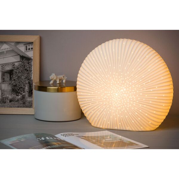 SHELLY Table lamp E14/25W H26.5cm Porcelain White