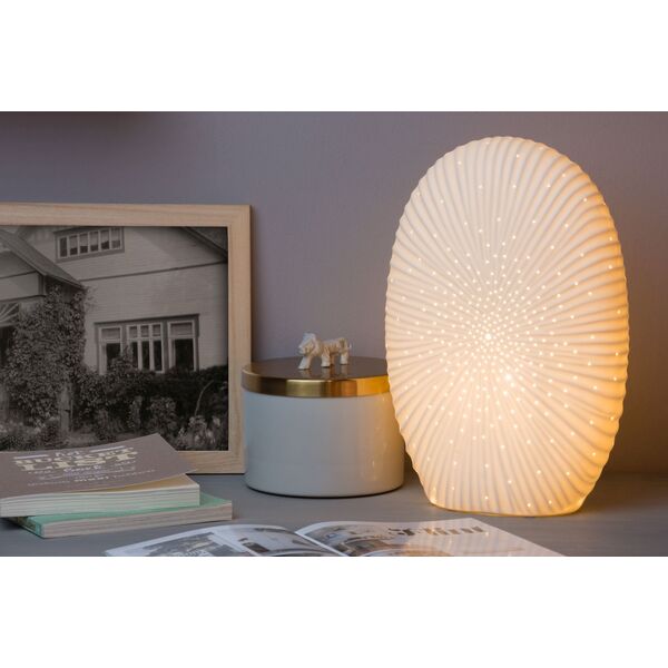 SHELLY Table lamp E14/25W H32.6cm Porcelain White