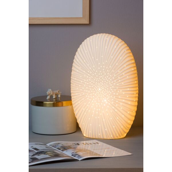 SHELLY Table lamp E14/25W H32.6cm Porcelain White