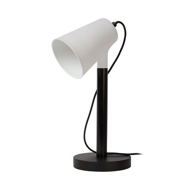 BRYTON Lampe de table E14/25W Black Porcelaine/woo