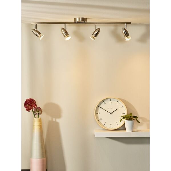 CARO-LED Spot Bow 4xGU10/5W Satin Nickel