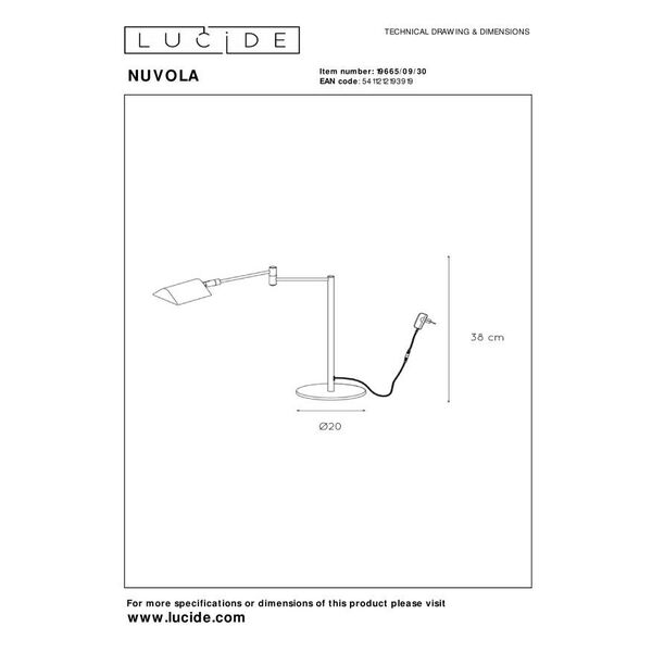 NUVOLA Desk lamp Led 9W Black