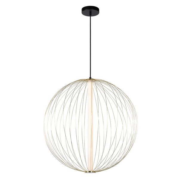 CARBONY Pendant Ø 60cm Int LED 10W/3000K Brass