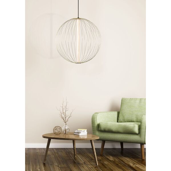 CARBONY Pendant Ø 60cm Int LED 10W/3000K Brass