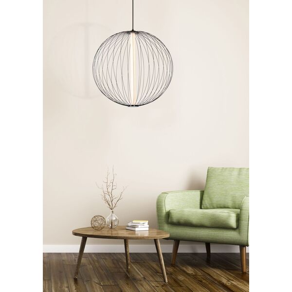 CARBONY Pendant Ø 60cm Int LED 10W/2700K Black