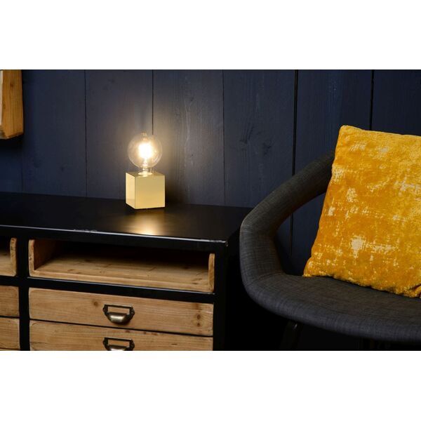 CUBIDO Table Lamp E27/5W incl H19 Ø9.5cm Brass