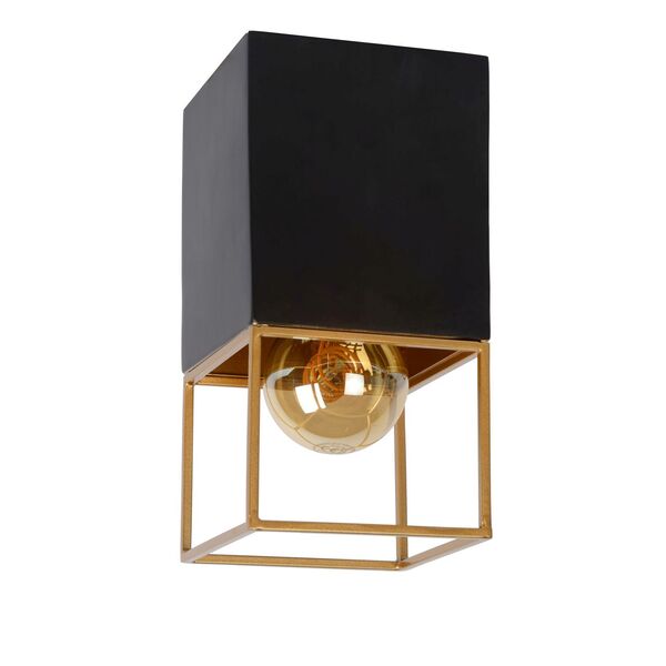 RIXT Ceiling light E27/40W 10x10cm H18cm Black/Gol