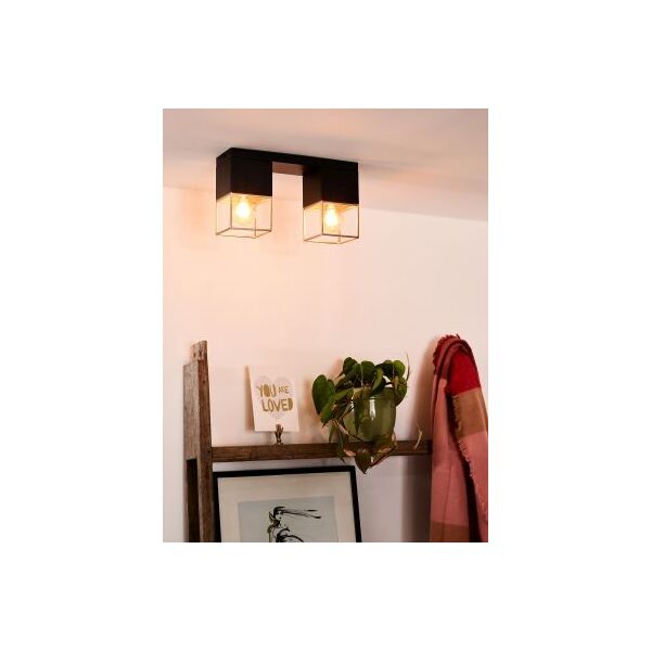 RIXT Ceiling light 2xE27/40W Black/Gold