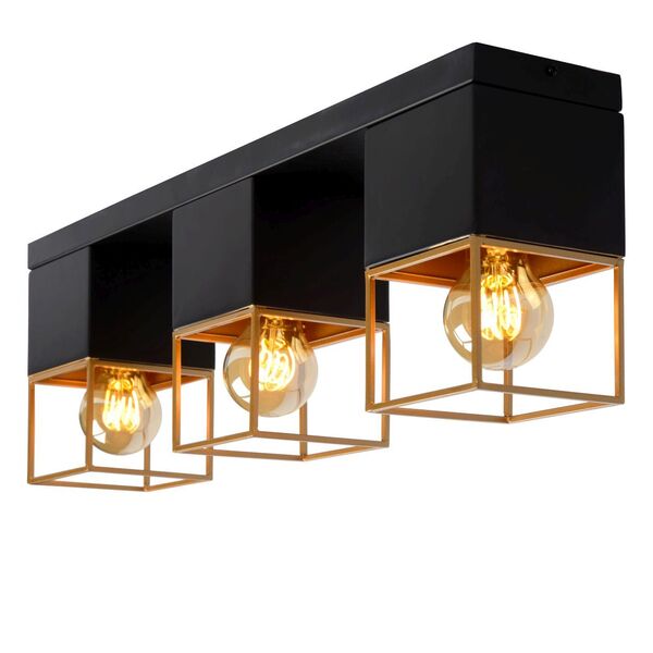 RIXT Ceiling light 3xE27/40W Black/Gold