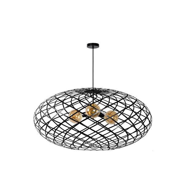 WOLFRAM Pendant 3x E27 Ø 99cm Black