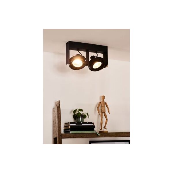 GRIFFON Ceiling spotlight Dim-to-warm 2xGU10 12W B