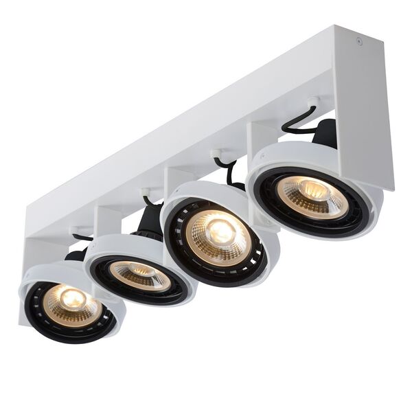 GRIFFON Ceiling spotlight Dim-to-warm 4xGU10 12W W