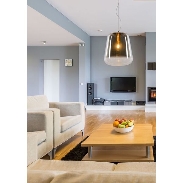 GLORIO Pendant E27 Ø45 H50cm Smokey