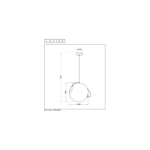 JAZZLYNN Pendant E27 Ø40cm Clear Glass