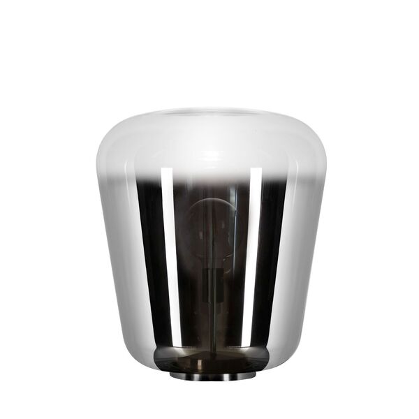 GLORIO Tabel lamp E 27 Ø45cm H53cm  Chrome + Smoke