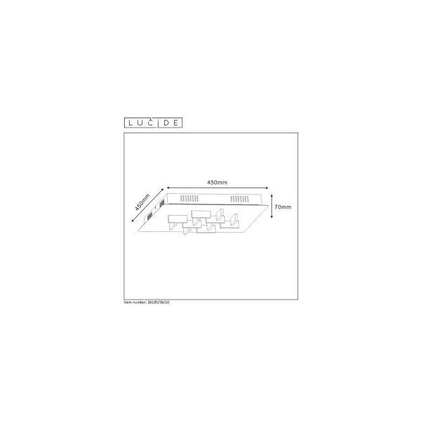 ANISTO Ceiling Light LED 12x2.5W 45/45/cm Gold