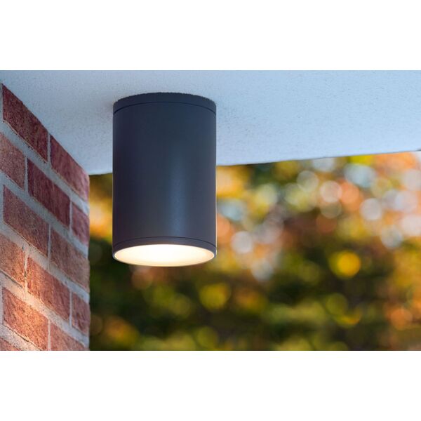 TUBIX Ceiling Light IP54 H15.3 D10.8cm Anthracite