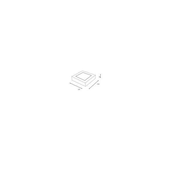 BRICE-LED Ceiling L. Dimmable 22W Square IP40