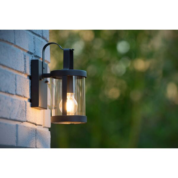 LINDELO Wall Light IP23 E27 H28cm Black