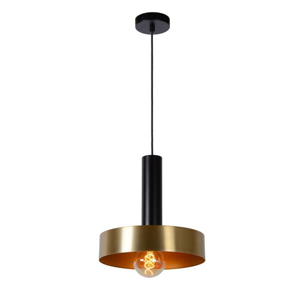 GIADA Pendant E27/60W Ø 30cm Matt Black/Satin Bras