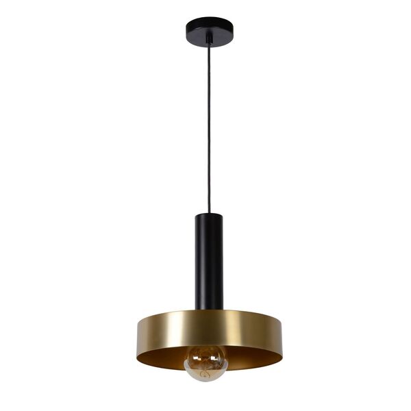 GIADA Pendant E27/60W Ø 30cm Matt Black/Satin Bras
