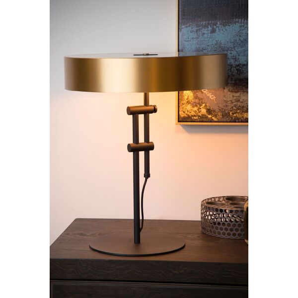 GIADA Table lamp 2x E27 /40W Matt Black/Satin Bras