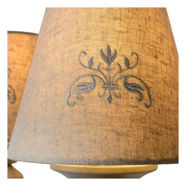ROBIN Chandelier 5xE14 Ø57cm Shade Linen/Taupe