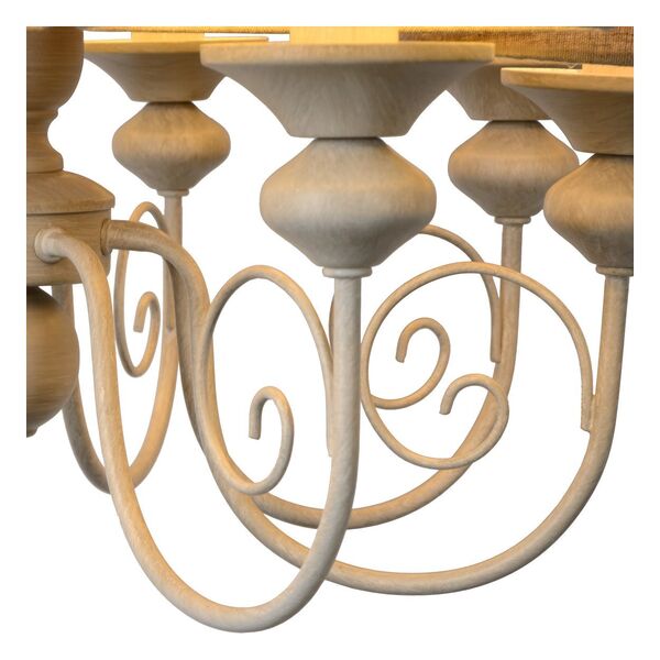 ROBIN Chandelier 8xE14 Shade Linen/Taupe