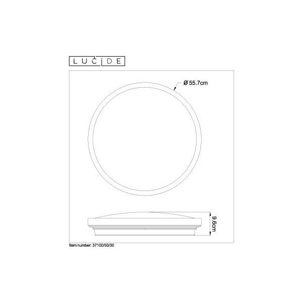 POLARIS  Ceiling light DTW 50W Ø 55.2cm Black