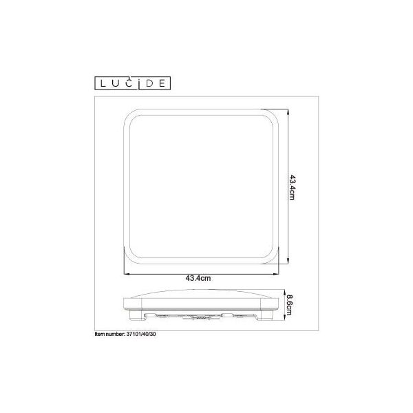 POLARIS  Ceiling light DTW 40W Square Black