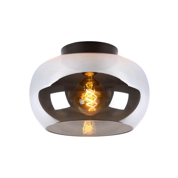 JUDI Ceiling light Ø30cm H22cm Black/smoke glass