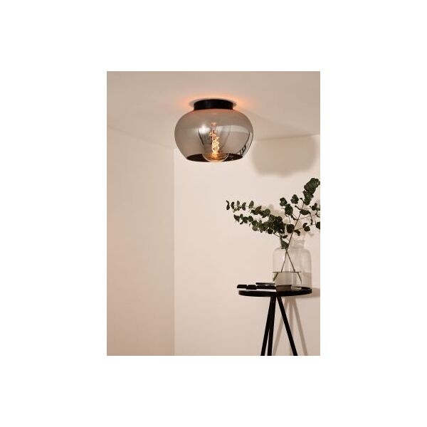 JUDI Ceiling light Ø30cm H22cm Black/smoke glass