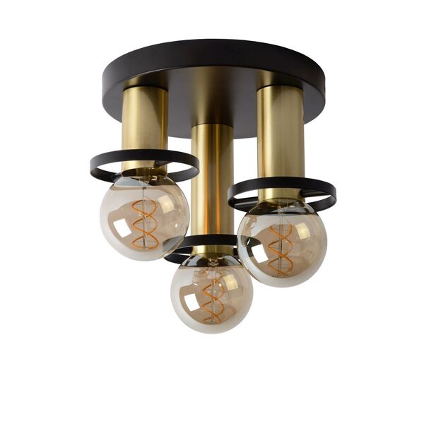 ANAKA Ceiling light 3x E27/60W Ø 30cm Black/Satin