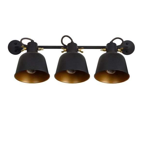 PIA Wall llight 3xE27/60W Satin Black/Satin gold