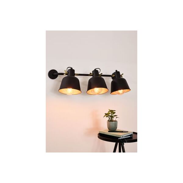 PIA Wall llight 3xE27/60W Satin Black/Satin gold