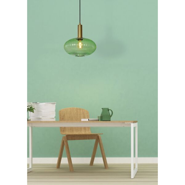 MALOTO Pendant Ø 30cm E27/40W Green/Messing