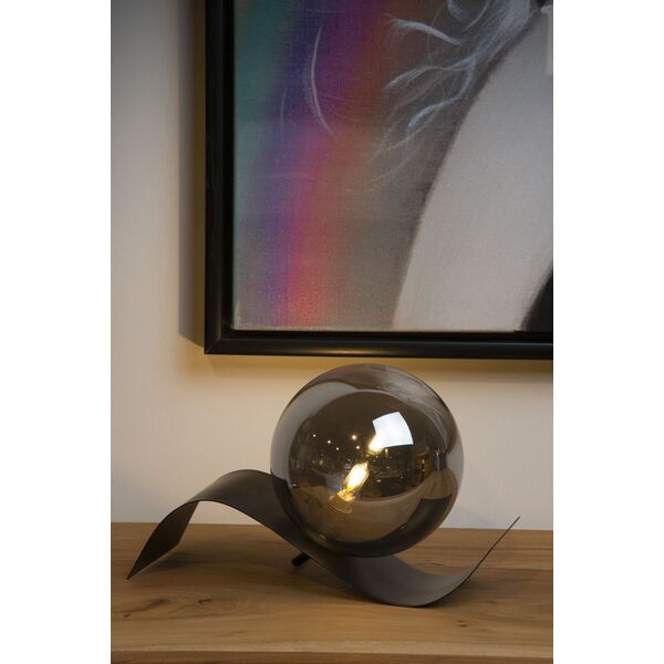 YONI Table lamp G9 28W H12cm Black / Smokey Glass