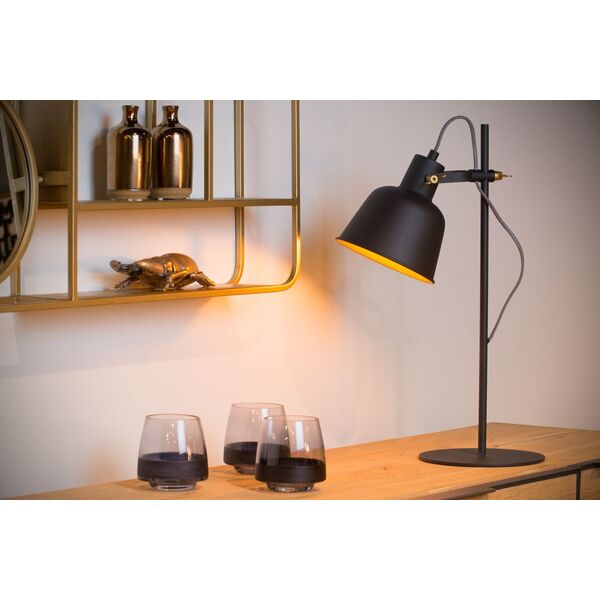 PIA Table lampo 1xE27/40W Satin Black/Satin gold