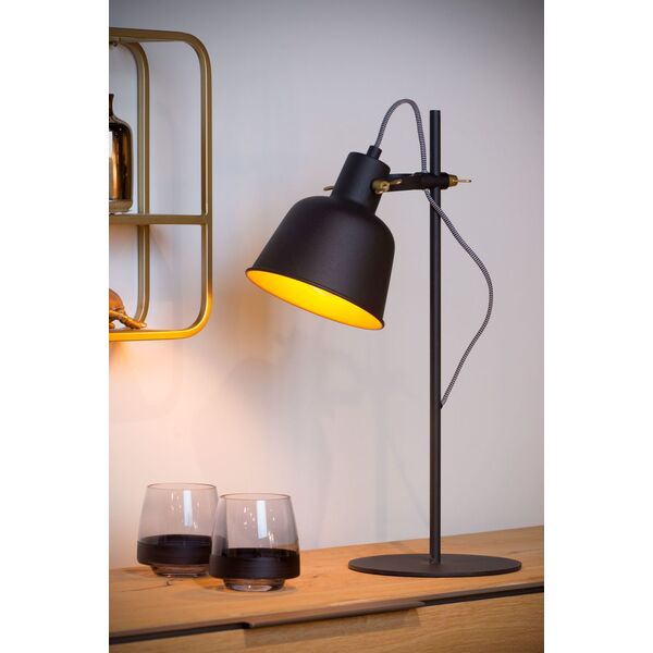PIA Table lampo 1xE27/40W Satin Black/Satin gold