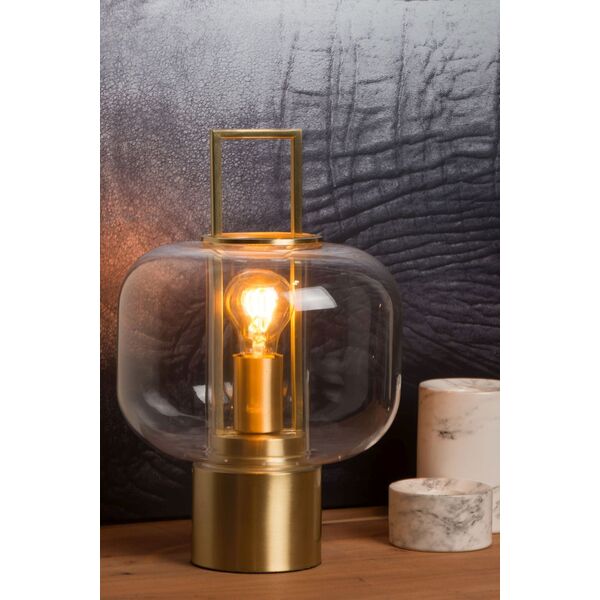 SOFIA Table lamp Ø 24cm E27/40W Satin brass/Glass