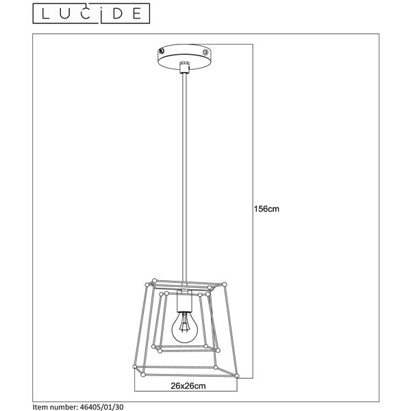 EDGAR Pendant E27 Ø26cm Black