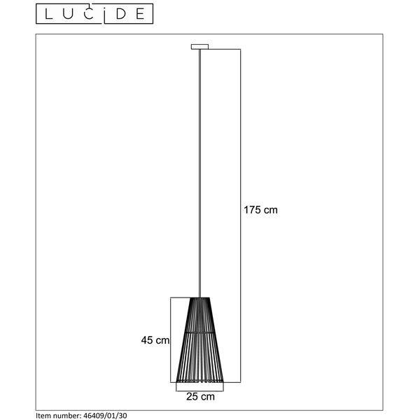 NORALIE Pendant 1x E27 Black