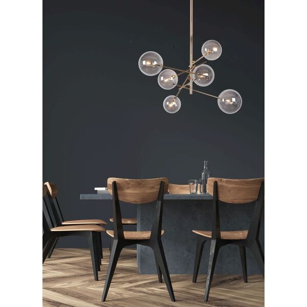 ALARA Pendant 6x 1.5W G4  Gold/Smoke Glass