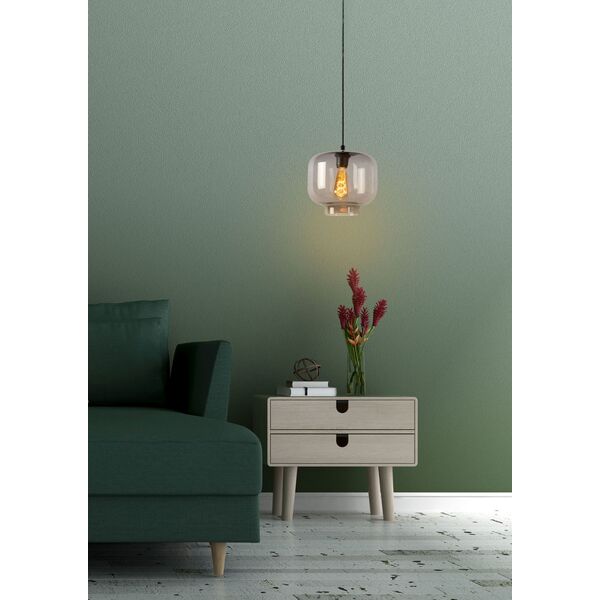 MEDINE Pendant 1x E27 40W Smoke Glass