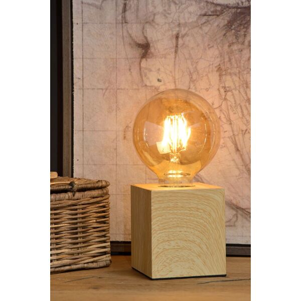 PABLO Table Lamp E27 L8cm W8mc H9cm  Wood