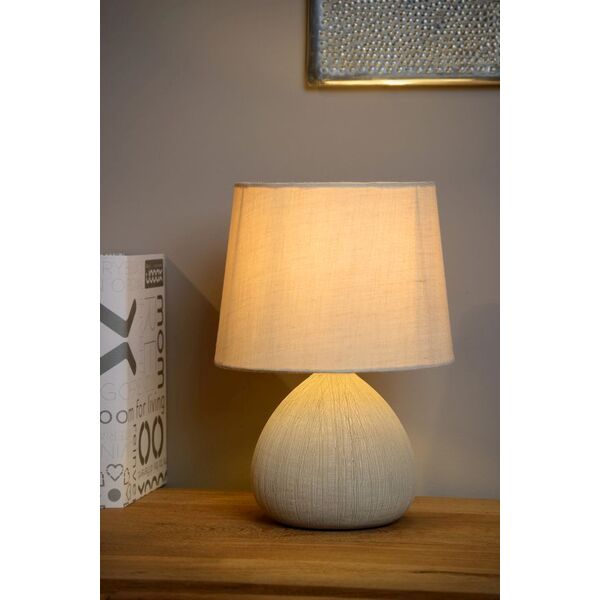 RAMZI Table Lamp E14 H26cm Cream