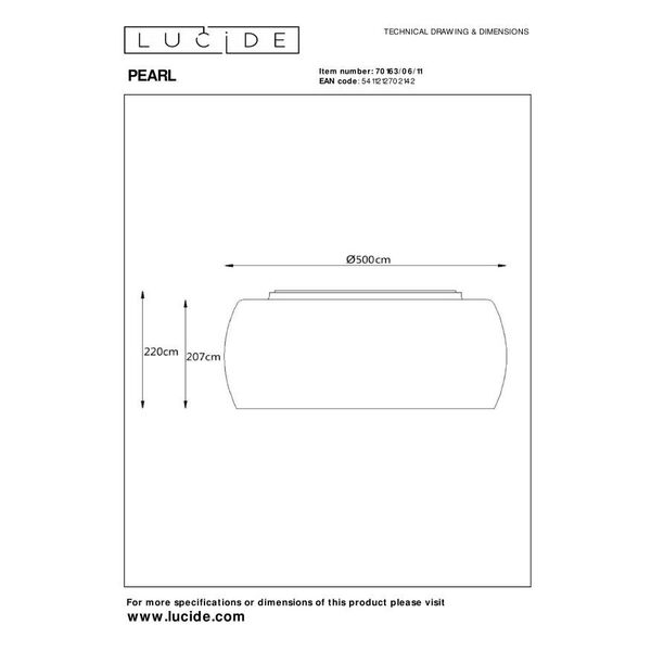 PEARL Ceiling Light H21 D50cm 6xG9/4W excl