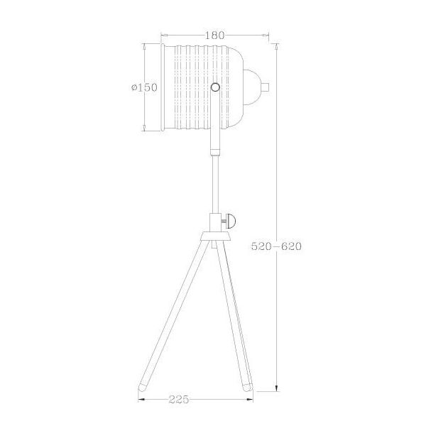 STUDIO Table Lamp E14 H50-60 Ø22.5cm Iron Grey