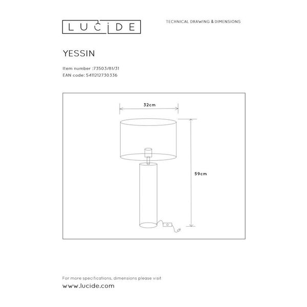 Настольная лампа YESSIN 73503/81/31